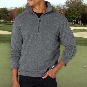 UGG Zeke Soft Knit Fleece PGA Golf Pullover Top Gray Mens XL Fast Ship NEW<<